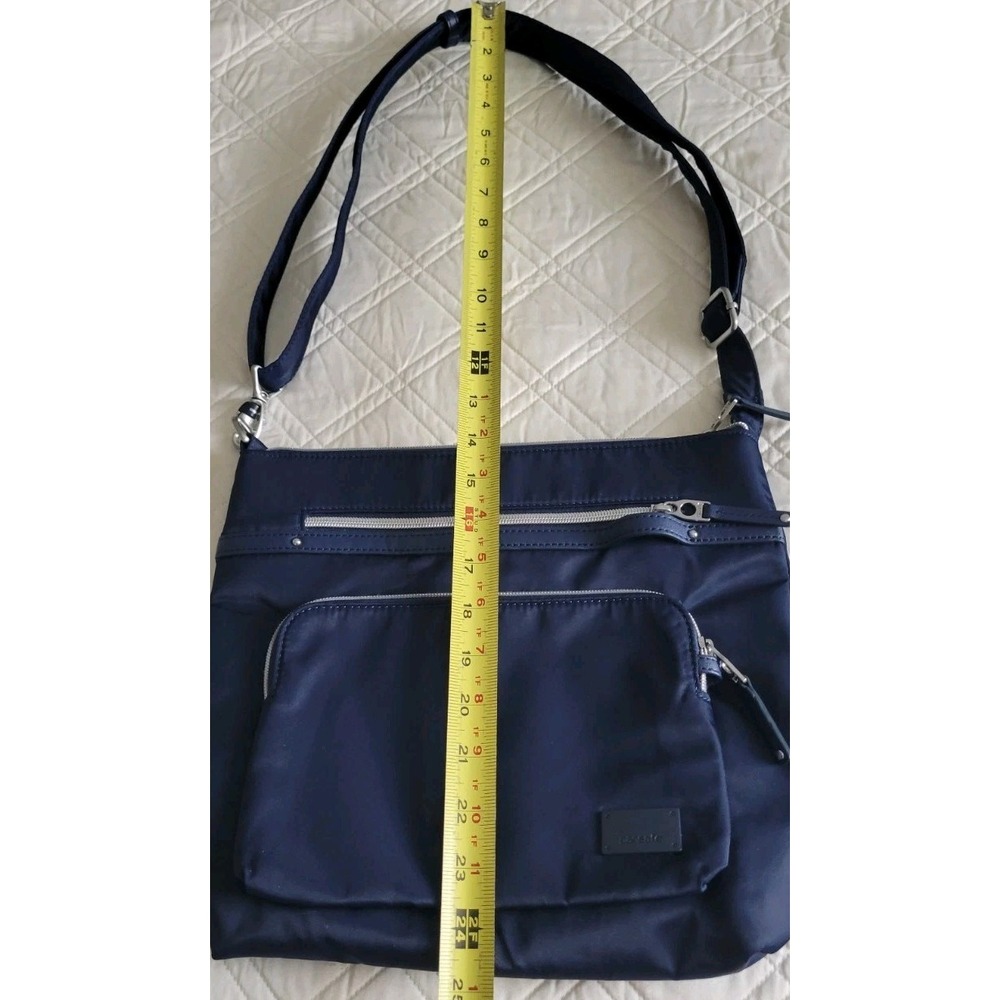 Pacsafe Crossbody Organizer Bag Anti-Theft RFID Adjustable Straps Navy - Picture 4 of 16